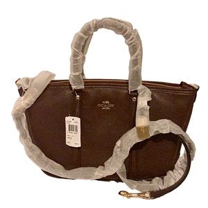 💐 COACH 37154M 💐 OXBLOOD CENTRAL PEBBLE SATCHEL